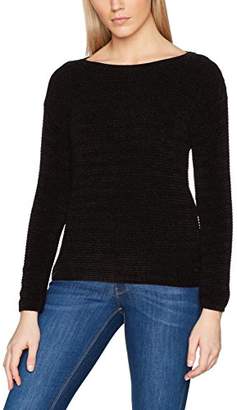 Tom Tailor Women's Loose Chenille Sweater Sweatshirt, (Black 2999), (Size: Medium)