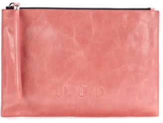 McQ Embossed leather clutch