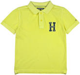 Thumbnail for your product : Tommy Hilfiger Short-sleeved neon yellow piqué polo