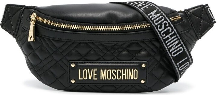 Love Moschino Quilted Logo-Plaque Belt Bag - ShopStyle