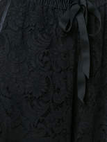 Thumbnail for your product : Adam Lippes Corded lace wide leg drawstring trousers