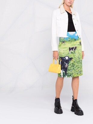 Moschino Farm-Print Skirt