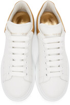 Thumbnail for your product : Alexander McQueen White & Gold Oversized Sneakers
