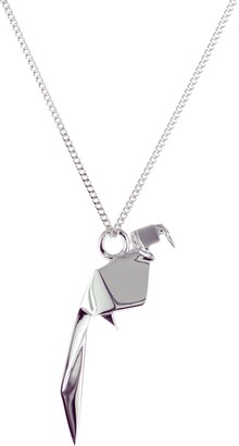 Origami Jewellery Women's Mini Parrot Necklace Sterling Silver