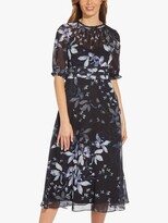 Thumbnail for your product : Adrianna Papell Floral Print Dress, Black/Blue