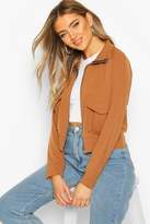 Thumbnail for your product : boohoo Pocket Detail Bomber Jacket
