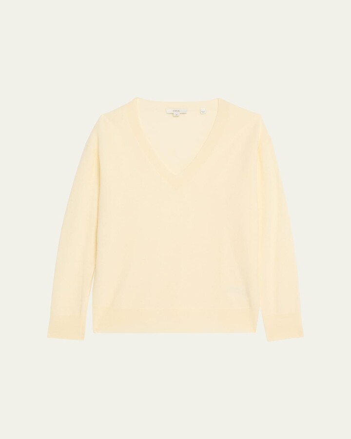 Vince Silk-Cashmere Deep V Sweater