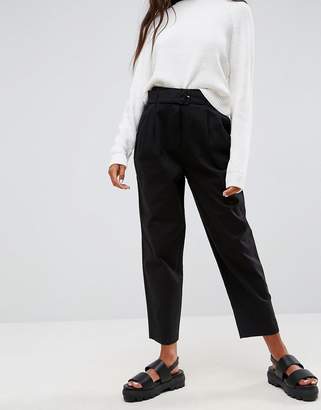 ASOS Design Tapered High Waist Chino Pants with Belt