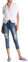Thumbnail for your product : Just USA Frayed Ankle Skinny Jeans