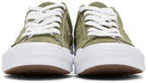 Thumbnail for your product : Converse Khaki Suede One Star Sneakers
