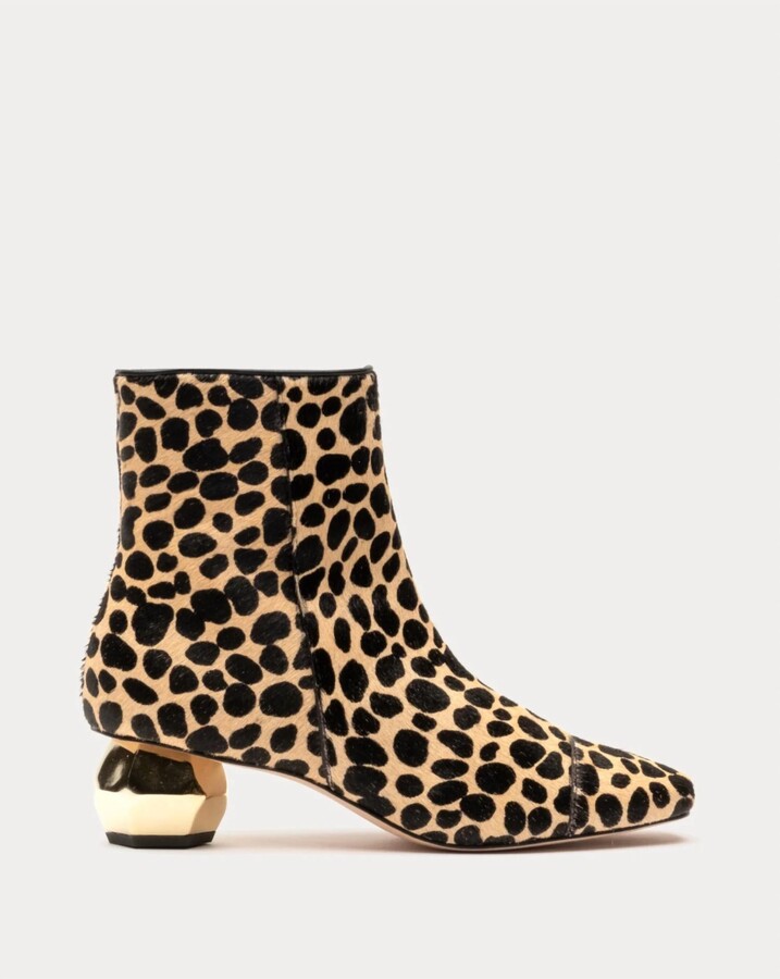 Frances Valentine Women's Marnie Haircalf Bootie In Cheetah