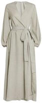 Thumbnail for your product : POUR LES FEMMES Organic Cotton Long Wrap Nightdress