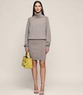 Thumbnail for your product : Reiss Cyra - Knitted Rollneck Dress in Natural