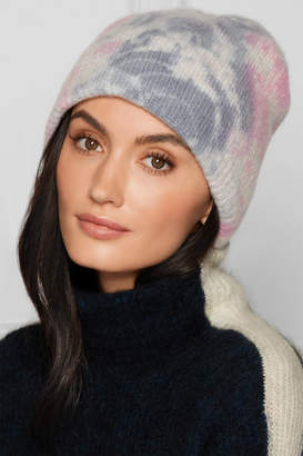 The Elder Statesman Watchman Tie-dyed Ribbed Cashmere Beanie - Pink