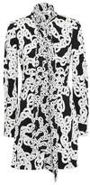 Thumbnail for your product : Diane von Furstenberg Pussy-bow Printed Stretch-crepe Mini Dress