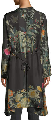 Johnny Was Winter Button-Front Embroidered Shirtdress with Slip, Plus Size
