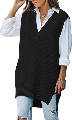 NYDJ Plus Fitted Henley in Grey Womens Clothing Jumpers and knitwear Sleeveless jumpers 