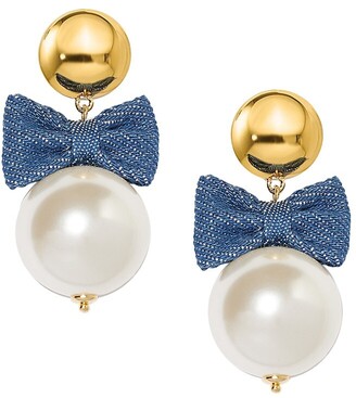 Bow Pearl Earring | Shop the world's largest collection of fashion 