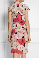 Thumbnail for your product : Moschino Cheap & Chic Moschino Cheap and Chic Printed silk crepe de chine wrap dress