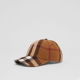 Thumbnail for your product : Burberry Exaggerated Check Woo Baseba Cap