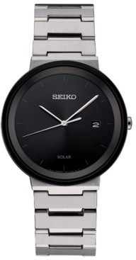 seiko men's stainless steel bracelet watch