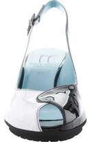 Thumbnail for your product : Thierry Rabotin Cadet Patent Leather Peep-Toe Sling-Back Wedge