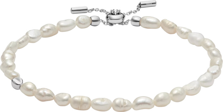 Silver Skagen Merete Bracelet Skagen Agnethe Pearl White