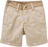 Thumbnail for your product : Old Navy Embroidered Fish-Print Shorts for Baby