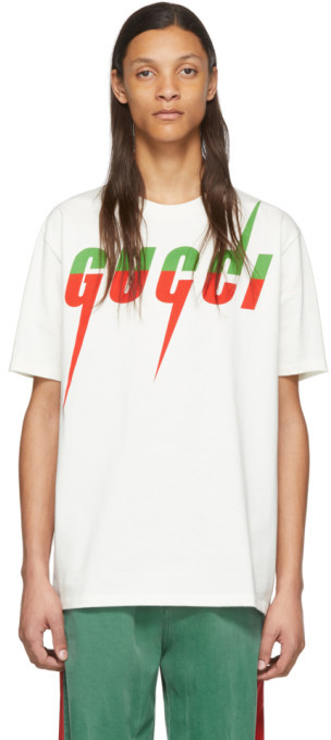 map Duplication Serviceable Gucci Off-White Logo T-Shirt - ShopStyle
