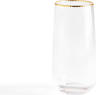 Set of 4 lurik ribbed water glasses transparent La Redoute Interieurs
