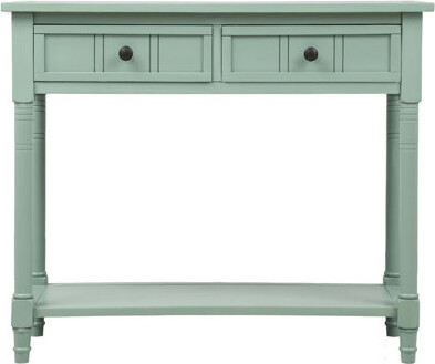 Charlton Home Daisy Series Console Table Traditional Design With Two Drawers And Bottom Shelf For Versatile Storage And Display