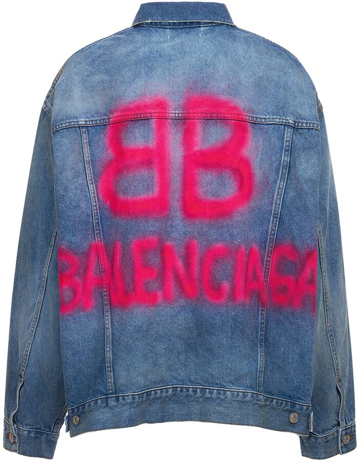 Balenciaga Large fit Japanese cotton denim jacket - ShopStyle
