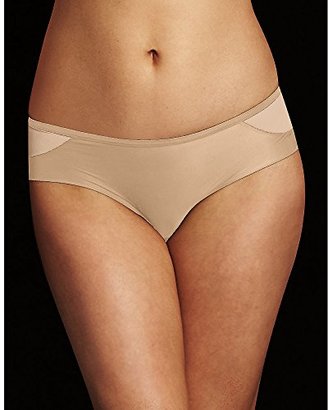 Maidenform Women's Microfiber and Mesh Cheeky Hipster, Latte Lift