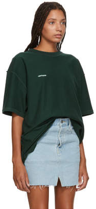 Vetements Green Oversized Inside-Out T-Shirt