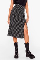 Thumbnail for your product : Nasty Gal Womens Relaxed Star Print Slit Midi Skirt - Black - 10