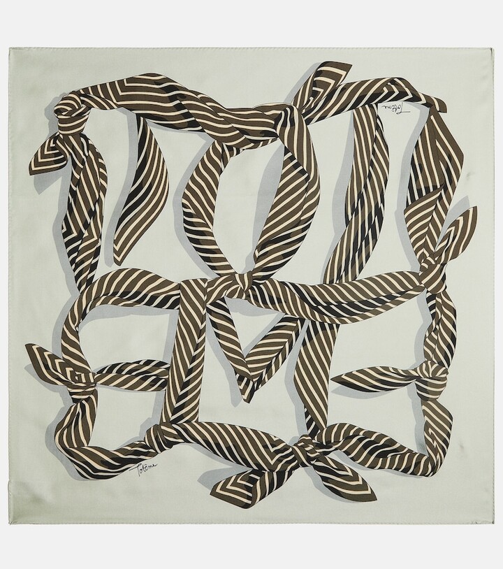 Totême Printed silk scarf