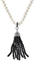 Thumbnail for your product : Lord & Taylor Sterling Silver, Freshwater Pearl, Diamond & Onyx Necklace