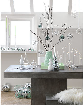 CB2 4-Piece Metallic And White And Clear Paz Tree Set