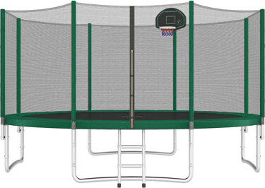 Harper&Bright Designs 14' Round Backyard Trampoline with Safety Enclosure