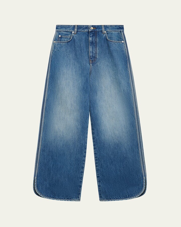 Loewe Rounded Hem Wide-Leg Jeans