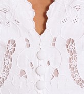 Thumbnail for your product : Costarellos Rusie lace-trimmed silk-blend gown