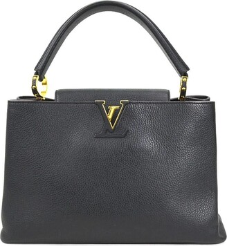Louis Vuitton Mini Black Capucines Gold Monogram Flower Handbag - PreLoved  Treasures