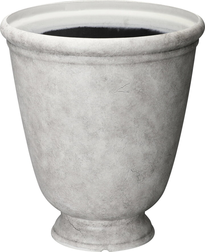 Better Homes & Gardens Ember Gray Recycled Resin Planter, 16in x 16in x 18.1in