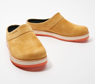 merrell suede clogs