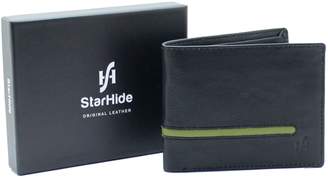 StarHide Men's RFID Protected Wallet | High Quality Luxury Soft Real Leather Credit Card Holder Purse ID Window, Coin Pocket - NP06