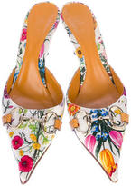 Thumbnail for your product : Gucci Flora Satin Mules