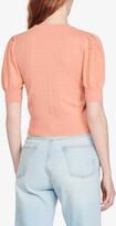 Thumbnail for your product : Sandro Passiflore puff-sleeved scalloped knit cardigan