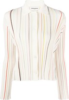 Striped Cotton-Blend Cardigan 