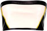 Thumbnail for your product : boohoo PU Contrast Panel Crop Top