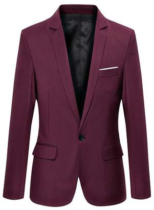 Benibos Mens Slim Fit Casual One Button Blazer Jacket (L, 302 )